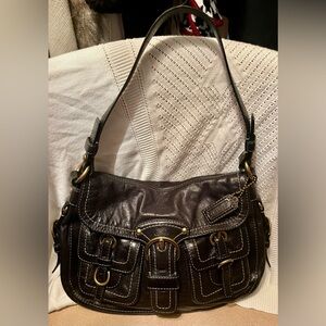 COACH Ltd Ed Black Legacy GARCIA Leather Hobo Bag 12654